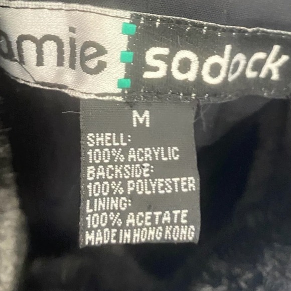 Jamie Sadock Size M Woman’s Faux Fur Coat Toggle Metal Buttons Black Gray - Picture 4 of 8